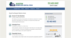 Desktop Screenshot of dumpsterrentalaustintx.org